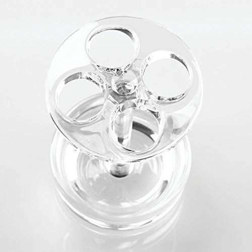 iDesign 55520 Eva Round Toothbrush Holder/Stand, Made of Plastic, Clear - Cosy Home Interiors iDesign 55520 Eva Round Toothbrush Holder/Stand, Made of Plastic, Clear - Image 5