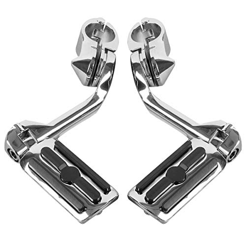 TCMT Repose-pieds Highway de 3,2 cm pour Harley Touring Road King Street Glide Road Glide Electra Glide Softail Sportster Dyna avec protège-moteur de 3,2 cm Cover
