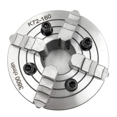 SIKUAI 160mm 6' #K72-160 4 Jaw Independent Lathe Chuck Reversible Turning Machine Accessories Iron Silver For Grinding/Drilling/Millin Machines