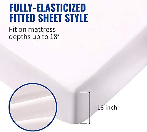 Mecerock 6 Colors Grey Twin Size Waterproof Mattress Protector Washable Mattress Cover Fitted To 18" Deep #TOP3