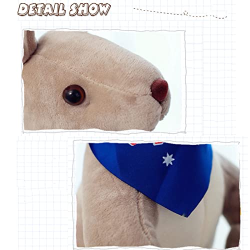 Gudves Kangaroo Plush Toy - 11 Inch Gray Kangaroo Stuffed Animal With Scarf - Huggable Soft Animal Toy,Creative Doll Kids Gift (Gray) #TOP7