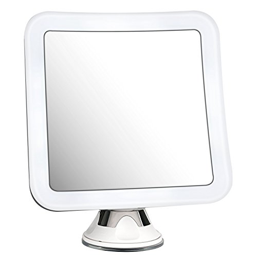 Charmax 7x Magnifying Lighted Makeup Mirror With Bag, Natural LED Lights Bathroom Vanity Mirror, Battery Operated Travel Mirror, Square