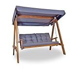 Westmann Holz Hollywoodschaukel Pera 2000 | Anthrazit | 203x116x180 cm