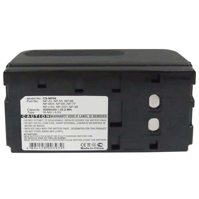 Batería de 4200 mAh para Oneil 550041-100 DR10 Sony NP-33 NP-55 NP-66 NP-66H NP-68 NP-77 NP-98 AKAI BPN300 BPN350 C20