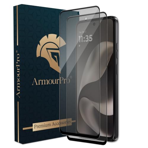 Image of ArmourPro Anti-Glare Matte Tempered Glass for Motorola G77 Power, Pack of 2, Anti Fingerprint Screen Protector, 9H Scratch Resistant, Smooth Touch, Full Edge to Edge Coverage