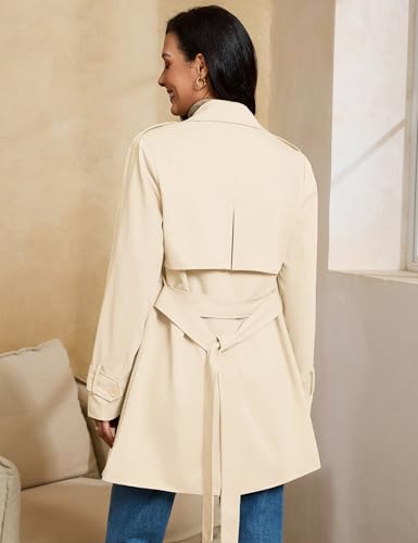Luvamia Women's Turtledove Trench Coat, X-Large: Stylish Fall & Spring Jacket - Image 3