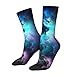 BIOOSTUB Psychedelic Space Galaxy Socks For Women Men Soft Breathable Novelty Crew Socks Athletic Socks Funny Crazy Dress Socks