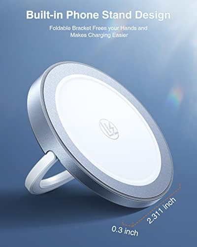 LK Wireless Charger Compatible with MagSafe Charger/iPhone 14 Pro Max/14 Pro/14/14 Plus/13 Pro Max/13 Pro/13/12 Pro Max/12 Pro/12, Magnetic Charger Pad with 3.3ft Type C USB A Cable(No Adapter), White