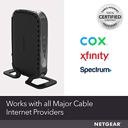 Netgear Cable Modem Cm400 - Compatible With All Cable Providers Including Xfinity By Comcast, Spectrum, Cox | For Cable Plans Up To 100 Mbps | Docsis 3.0, Black, 8X4 Cable Modem (Cm400) #TOP2
