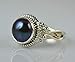 Fresh Water Black Pearl 925 Solid Sterling Silver Handmade Ring Size 3-13 US