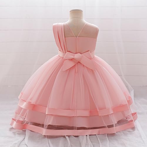 Girls Flower Dresses Summer Sleeveless Mesh A Line Casual Party Dresses 12Month-9 Years Old3