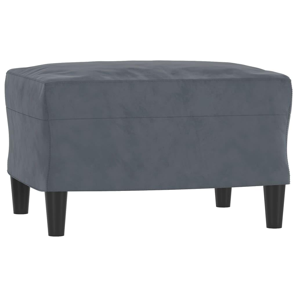 IKAYAA Sofá de 3 Plazas con Taburete Patas de Madera Sofá de Salon de Terciopelo Sofá Chaise Longue Moderno para Salon Oficina 180 cm Gris Oscuro 3032130_es