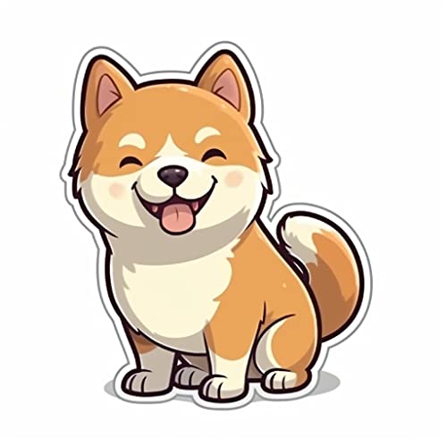 Image of Yoonek Graphics Shiba Inu Dog Vinyl Decal Sticker for Car, Laptop, Tumbler, More. #001605
