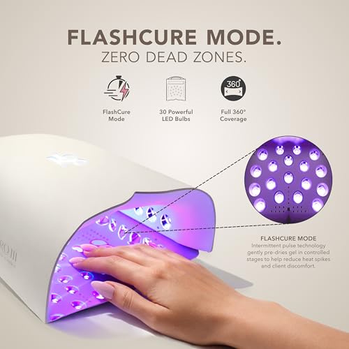 Image of KIARA SKY Beyond Pro V3 UV LED Nail Lamp Purple - Cordless Rechargeable Gel Lamp w /Smart Sensor, Flashcure Low Heat Mode, Full-Hand Coverage & Timer for Gel Polish, Builder Top Coat 48W (240v)