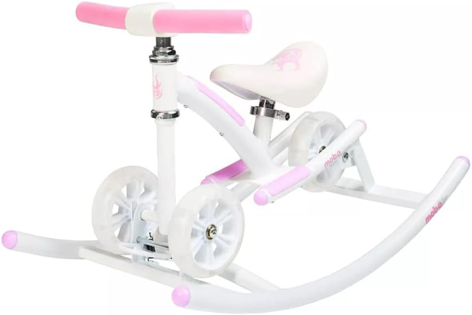 Mobo Cruiser Wobo Rocking Horse Ride On & Baby Balance Bike Pink, seat height adjusts 11-19 inches