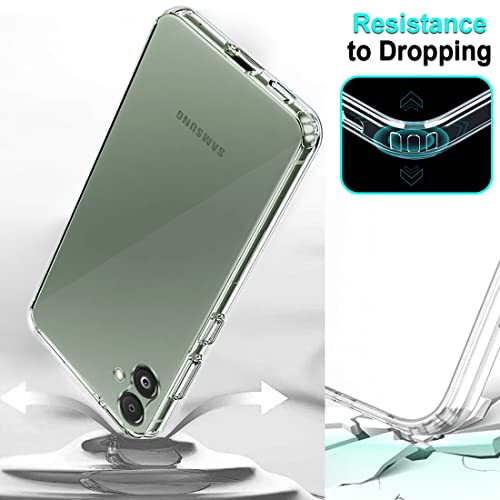 Image of Fashionury Crystal Clear Case for Samsung Galaxy F14 5G | Yellowing Resistance | Transparent TPU Silicone | Raised Camera Lips | Slim Transparent Cover