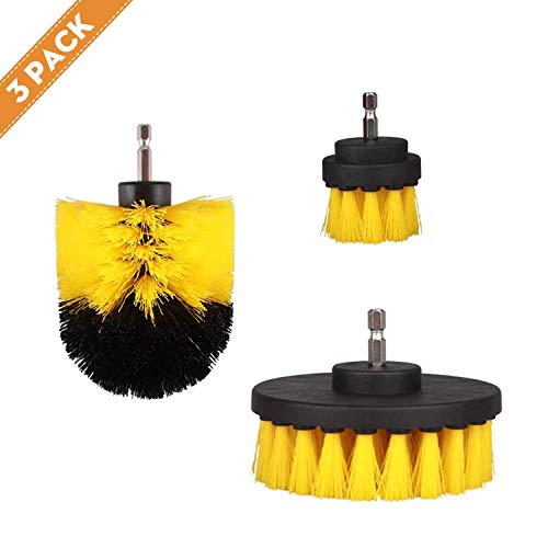 JINYJIA Drill Brush Attachment Set, Nettoyage Brosse de Forage pour Salle de Bain, Carrelage de Piscine, Sol, Cuisine, Automobile - Convient à la plupart des forets