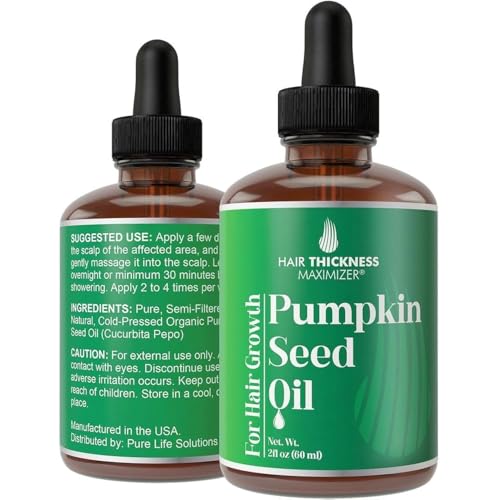 Pumpkin Seed Oil for Hair Growth. Strengthens & Hydrates Thinning, Dry Hair for a Healthier-Looking Scalp. For Women & Men – Vegan & Unscented 2oz Serum