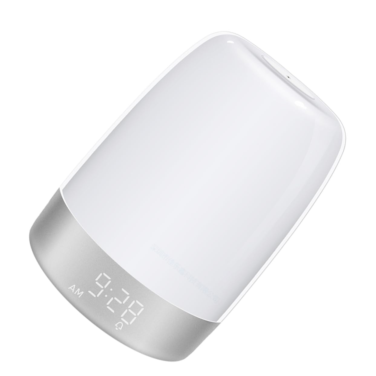 ORFOFE Veilleuse Tactile Contrôle Tactile LED Réveil et Minuterie et Intensité Réglable Lampe de Chevet Blanche en Abs Chambre