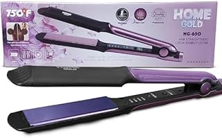 Hair Straightener, 750°F High Heat - Professional Styling with Ceramic Plates 35W, Fast Heating, 360° Swivel Cord, Ideal for Curly & Straight Hair, Salon-Quality Styling, HG-650