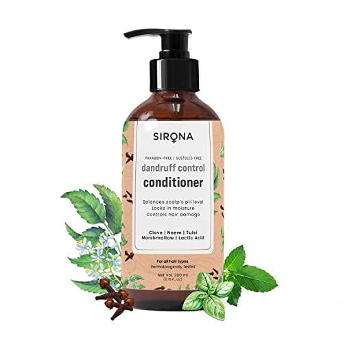 Sirona Marshmallow & Clove Anti Dandruff Conditioner, With Neem & Tulsi For Men & Women - 200 Ml | Paraben Free & Sls Free | Dermatologically Tested #TOP22