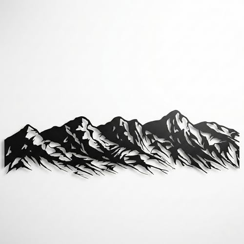 DEKADRON Metal Wall Art - Metal Mountain Range - 3D