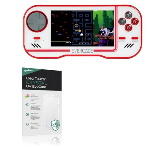 BoxWave Screen Protector Compatible With Evercade Handheld - ClearTouch Crystal Anti-UV EyeCare (2-Pack), Filters out Harmful Blue Light Reduce Fatigue