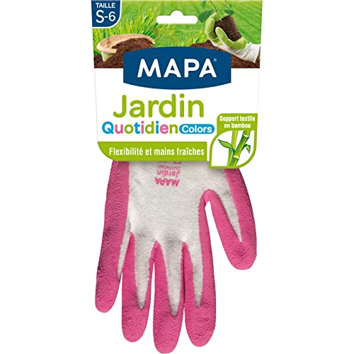 Gants de jardinage anti transpiration MAPA taille S en maille bambou