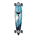 YOCAHER Blank Complete Longboard Pintail Skateboard - Tsunami