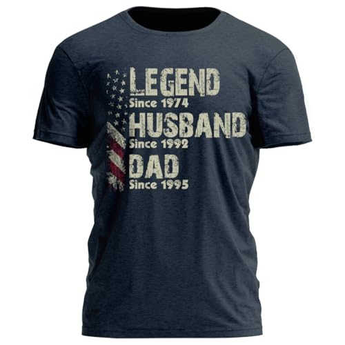 GODMERCH Custom Dad Shirts, Personalized Legend Husband Dad TShirts, Daddy Gifts for Fathers Day Christmas Birthday