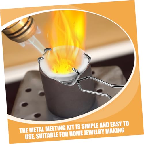 Mobestech 1 Set Schmelztiegel-Set, Schmuckschmelz-Set, sichere Schmelzschüssel, Schmuckschmelz-Set, Silberschmelzwerkzeug, Metallschmelzgerät, Silberquarz