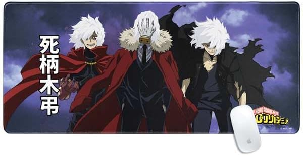 Skinit Large Gaming Mouse Pad - Officially Licensed Katsuki Bakugo Season 4 Design with Stitched Edges, Waterproof, Non-Slip Rubber Base, Desk Mat for Keyboard & Mouse, 31.5" x 11.8" inches