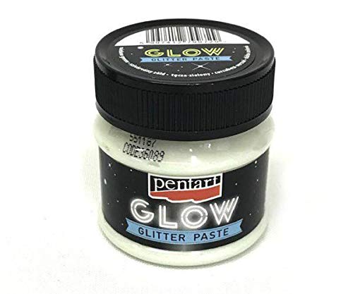Pasta Glitrová Glowing in The Dark 50ml Iridescent-Green, Pentart, Gesso Paste, Special Colors, Hobby Paints, Decoupage