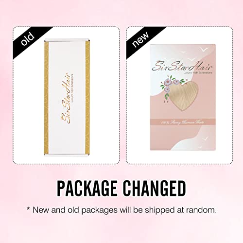 Image of Sixstarhair Highlighted Tape In Human Hair Extensions Seamless Skin Weft Hair Extensions with Dirty Blonde and Platinum Blonde Hair Extensions Double Sided Tapes P18-613# 20inch