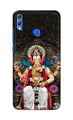 Image of PRINTFIDAA Lord Ganesh Bappa Moriya Printed Designer Hard Back Case Cover for Honor 8X, JSN-L11, JSN-L21, JSN-L22, JSN-L23 -(SF) MVN1010