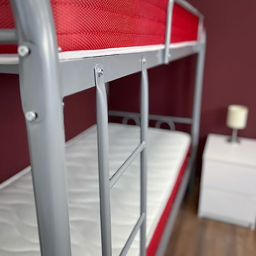 Miniatura 5 de Mattfy - Litera Reforzada Completa Con Barandilla Y Escalera Metálica, Modelo Karma, Estructura Tubular, Práctica Y Funcional, 90x190