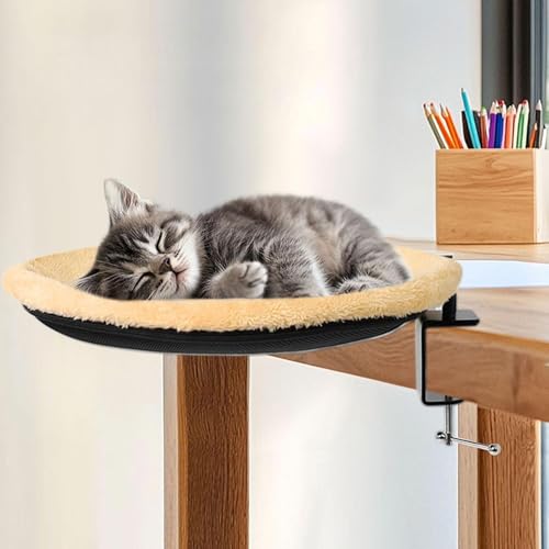 Nido de gato flotante con abrazadera premium y textil suave extraíble 4