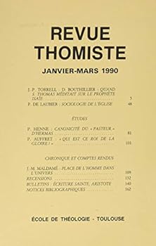 Paperback Revue Thomiste - 1/1990 [French] Book