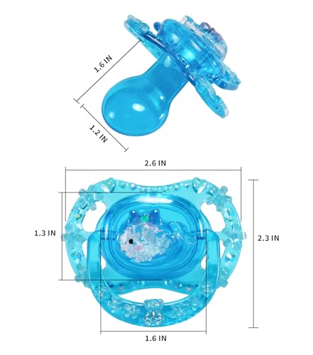 Image of CutiePlusU Adult Sized Pacifier Dummy for Adult DIY Handmade-Small Whale Crystal Blue