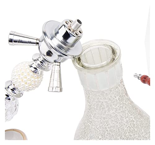 INKMEX Wasserpfeife Arabische Wasserpfeife Multi-Rohr DREI-Rohr-Kristallglas-Bongs Geschenke for Männer und Frauen… – Bild 4