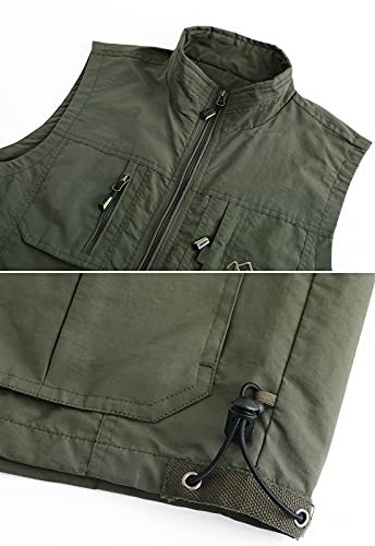 Image of Hbufnha Mens Lightweight Vest Work Travel Safari Sport Jacket Padded Puffer Vest
