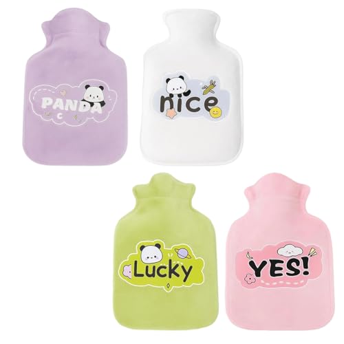4 Mini Wärmflaschen, Niedliche Bären Wärmflasche Klein, Kleine Wärmflasche Für Unterwegs, Ideal Für Kinder, Frauen Und Senioren, Perfekt Für...