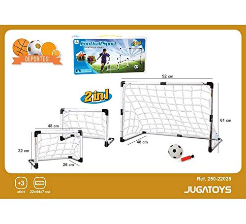 Jugatoys Set 2 Porterias 48 X 32 cm O 1 Porteria 92X61 cm
