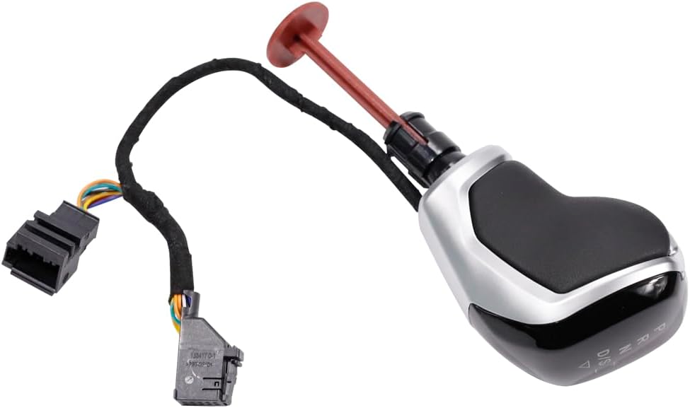 Hacreyatu LHD Automatic LED Gear Shift Knob Retrofit Kit Fit for VW Golf MK6 MK7 Passat B7 B8 Tiguan MK2 Polo (LED-Red)