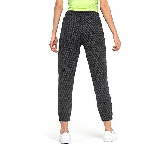 Puma Womens Luxe Pack Geometric Pants Casual Athletic Casual - Black, Grey - Size M #TOP1