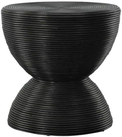 Uttermost Bongo Black Rattan Side Table 22899
