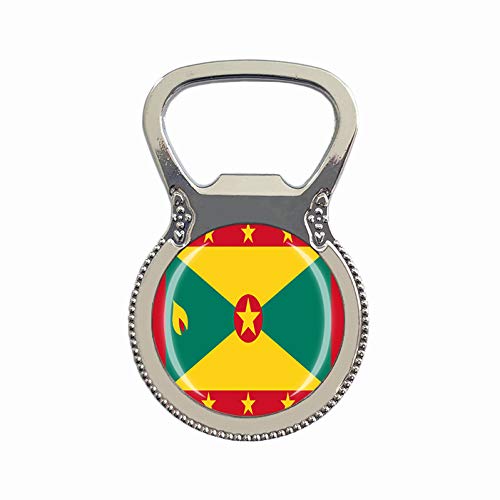 Wedarego Grenada Flag Beer Bottle Opener Fridge Refrigerator Magnet Metal Glass Crystal Travel Souvenir Gift Home Decoration