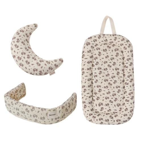 fokeペットカートクッション ペットカート用あごのせクッション シンプル キルティング ペットカートカバー コットカバー 洗濯機可能 取り外し可能 洗える ペット用品 お家の中だけでなくお出かけや帰省時にもとても便利 (花柄スタイル)