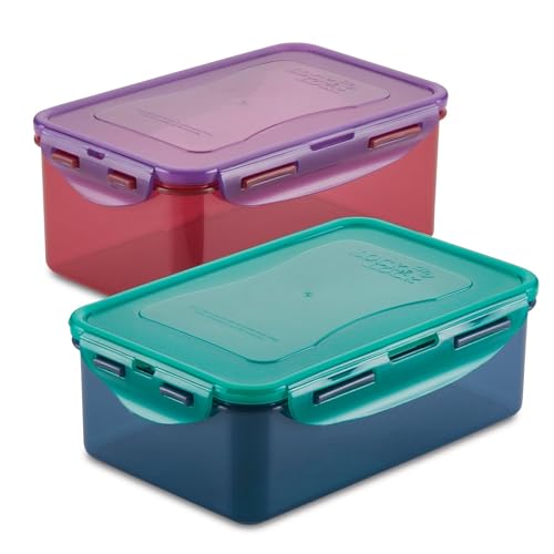 LocknLock Eco Food Storage Container Set of 3 with Lids - Rectangular Container Set 470ml / 2 x 350ml, Airtight, Watertight, BPA Free & Dishwasher Safe, Random Colours LocknLock Eco Food Storage Container Set of 3 with Lids - Rectangular Container Set 470ml / 2 x 350ml, Airtight, Watertight, BPA Free & Dishwasher Safe, Random Colours