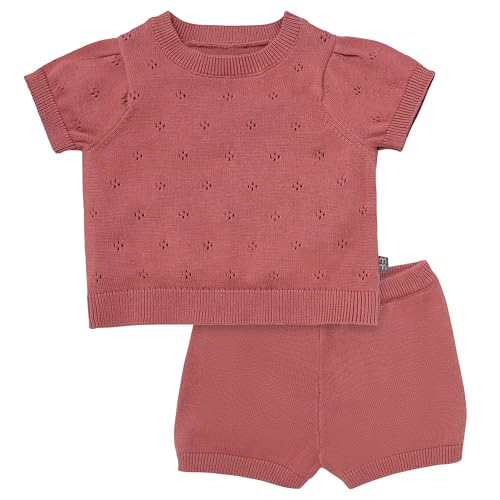 Image of Modern Moments by Gerber Baby Girls' 2-piece Sweater Knit Set (Top & Shorts)